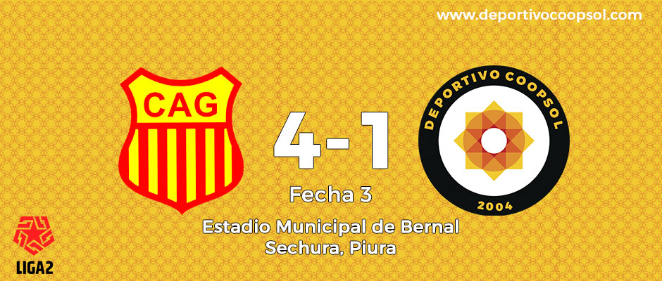 3° fecha: Deportivo Coopsol perdió 4-1 ante el Atlético Grau en Bernal